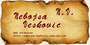 Nebojša Vesković vizit kartica
